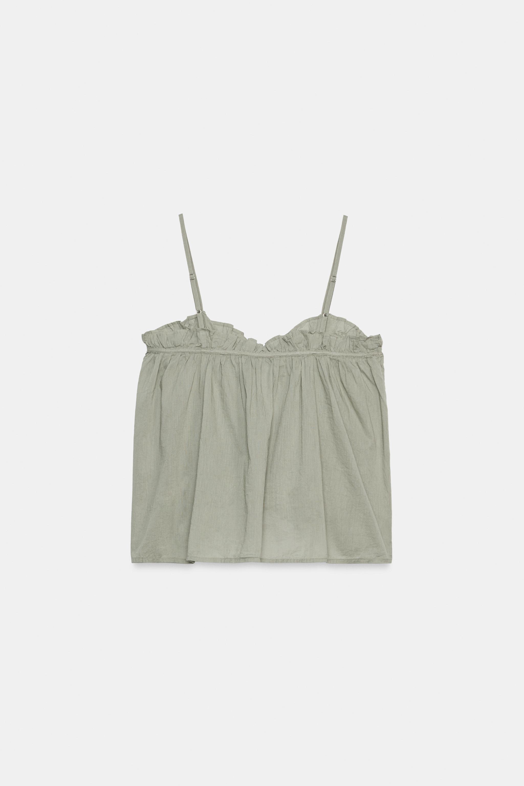 WASHED TIE-STRAP TOP